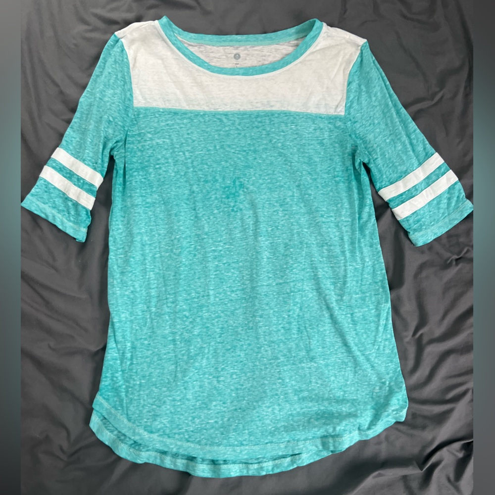 So Teal Jersey 3/4 sleeve Tee-Large!
